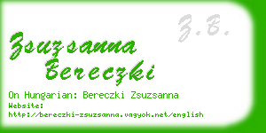 zsuzsanna bereczki business card